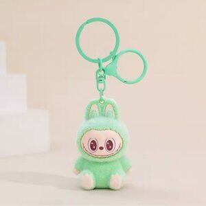 New in package mini Green Grape bunny Labubu Baby keychain dangeler figure clip